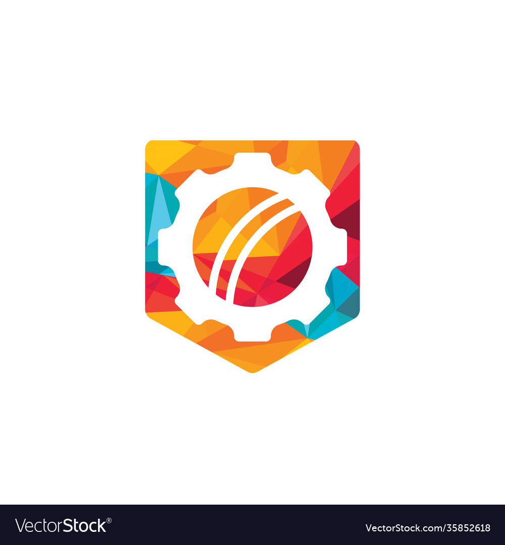 Cricket gear logo design template Royalty Free Vector Image