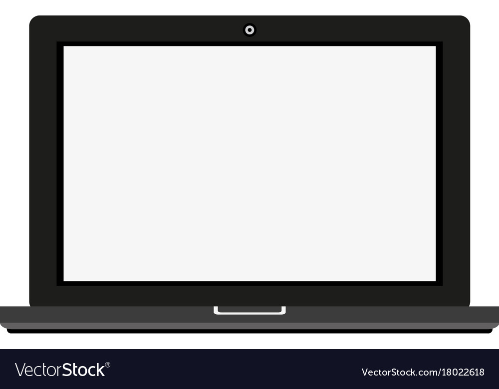 Laptop computer with blank screen icon image