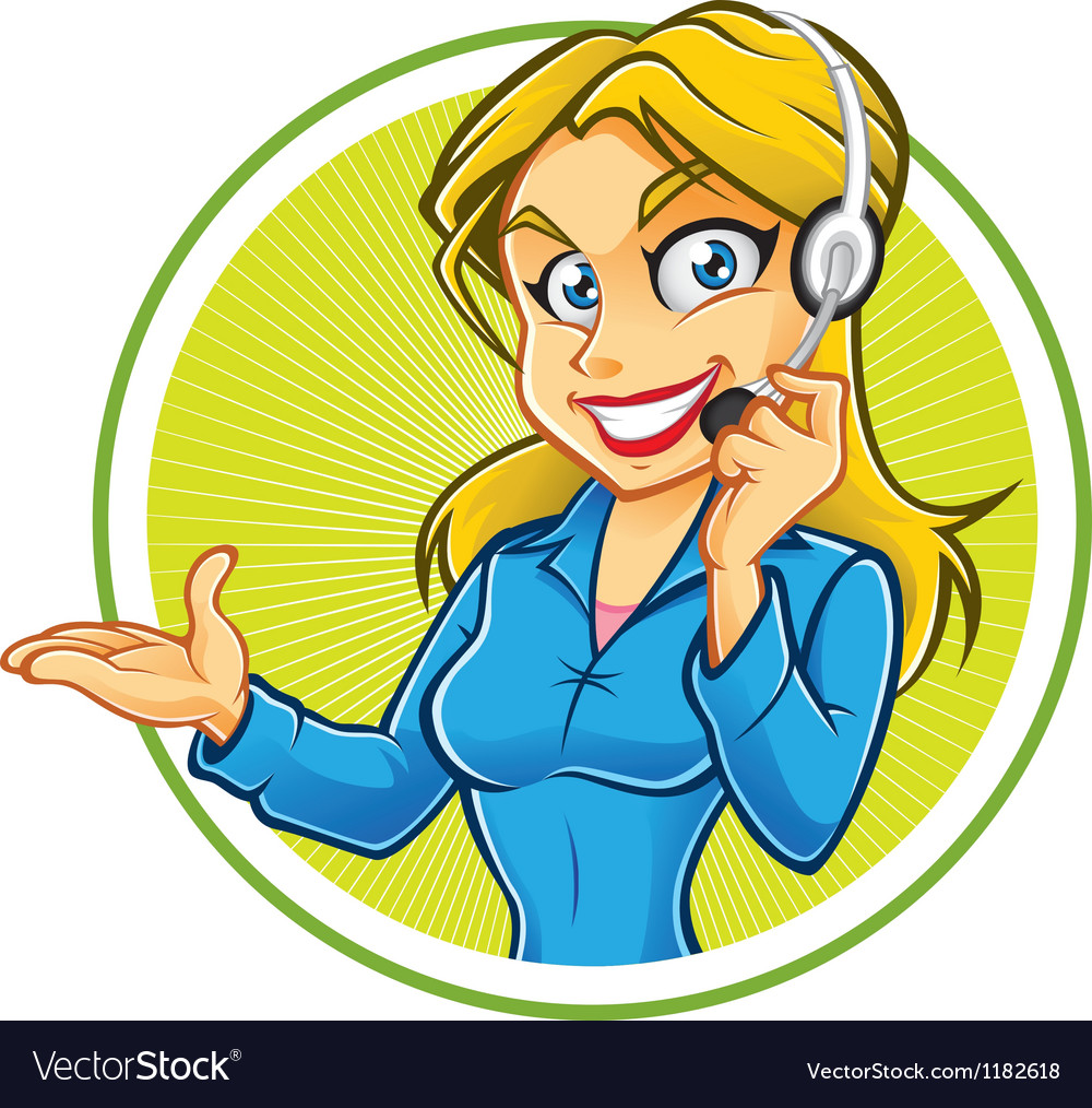 Receptionist Girl Royalty Free Vector Image Vectorstock