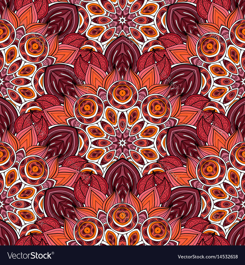 Seamless colored ornate pattern Royalty Free Vector Image