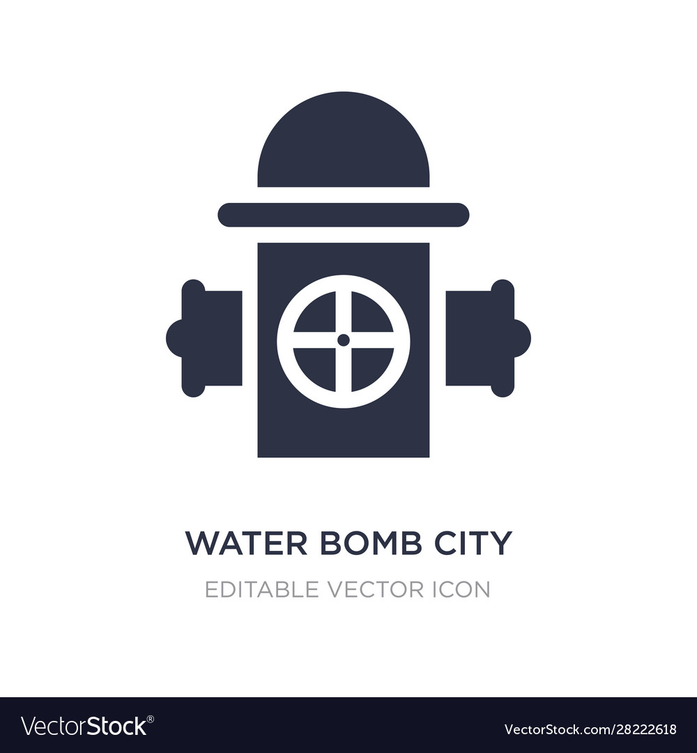 Water bomb city supplier icon on white background Vector Image