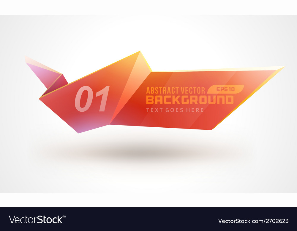 Abstract geometric 3d shape colorful banner