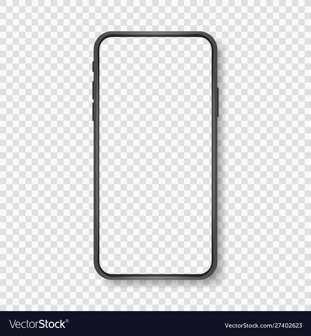 Smartphone blank screen phone mockup template Vector Image