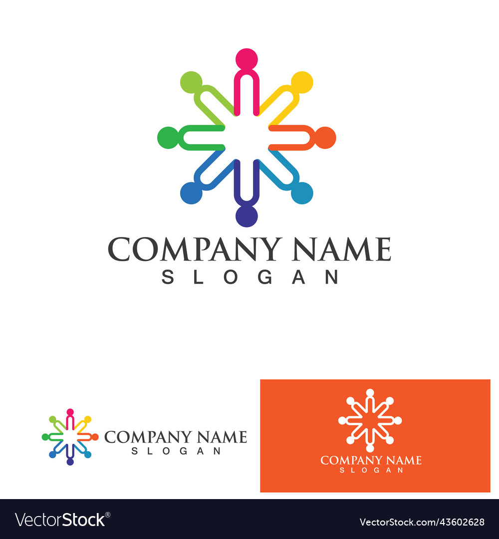 Community logo design template for teams Vector Image