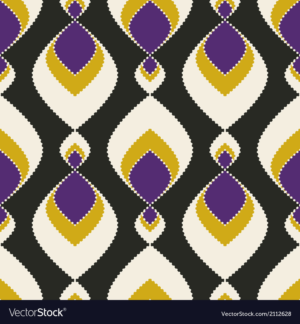 Geometric abstract seamless pattern on black