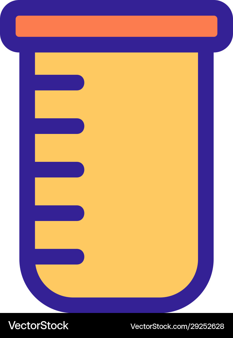 Measuring glass icon isolated contour Royalty Free Vector