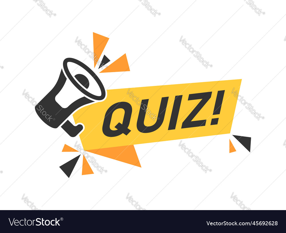 Megaphone with quiz speech bubble icon in flat Vector Image