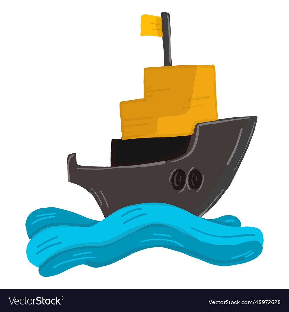 Ship sea deck wave Royalty Free Vector Image - VectorStock