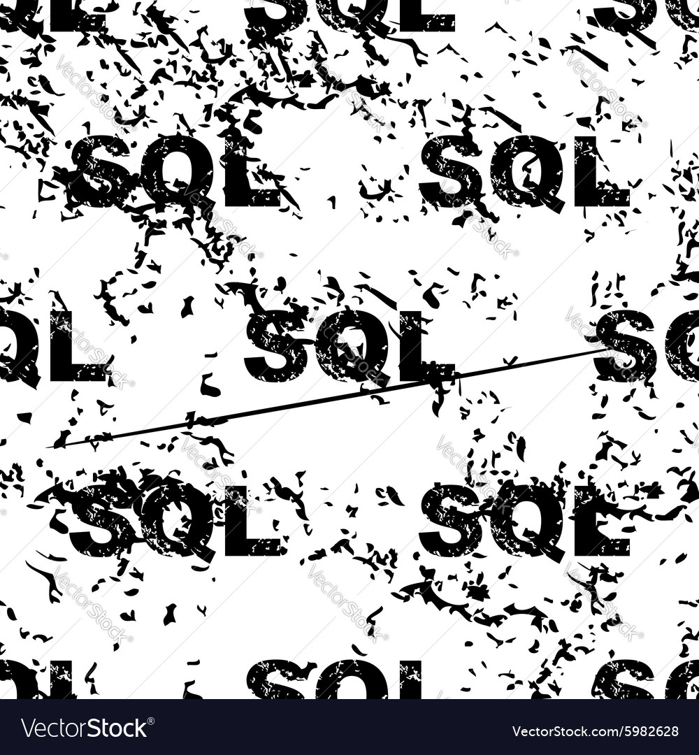Sql pattern grunge monochrome Royalty Free Vector Image