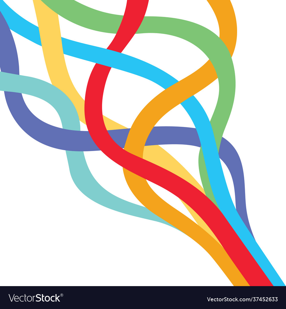 Abstract background different color lines Vector Image