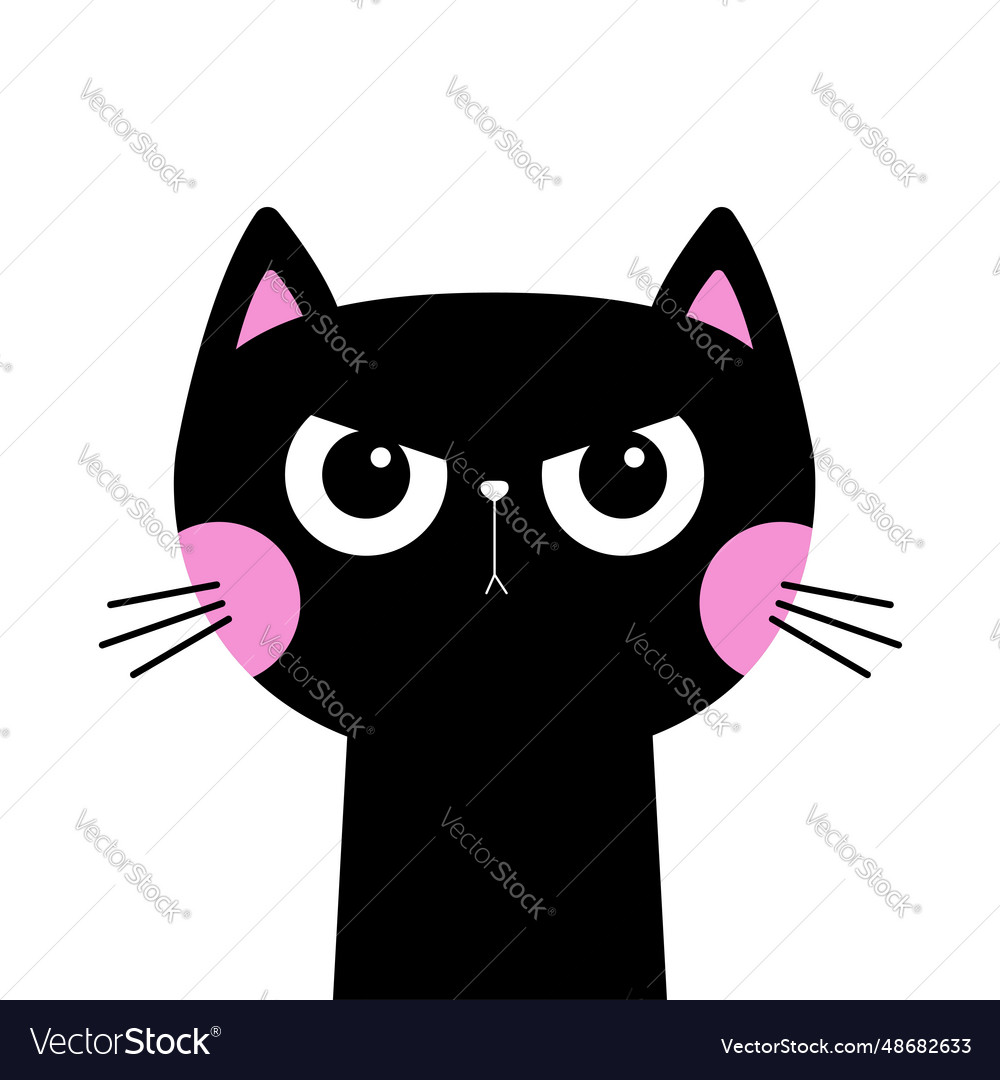 Angry cat stock vector. Illustration of eyes, kitten - 44383362