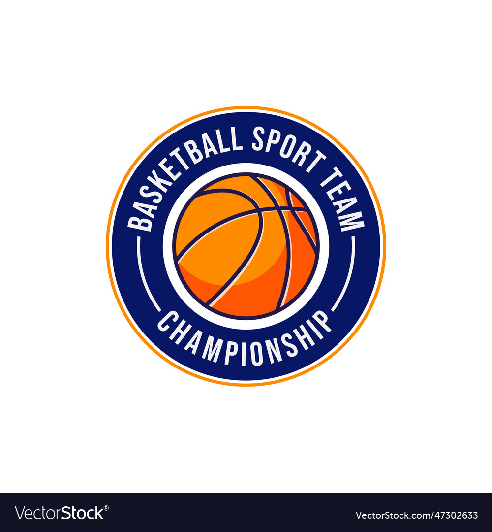 Basketball Club Logo Badge Royalty Free Vector Image