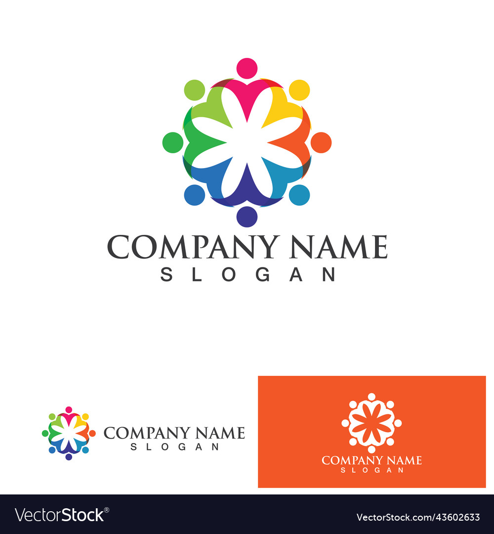 Community logo design template for teams Vector Image