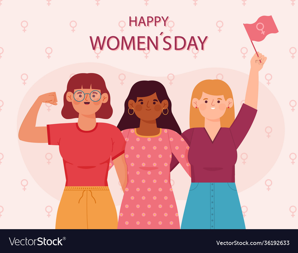 Hand-drawn international womens day Royalty Free Vector