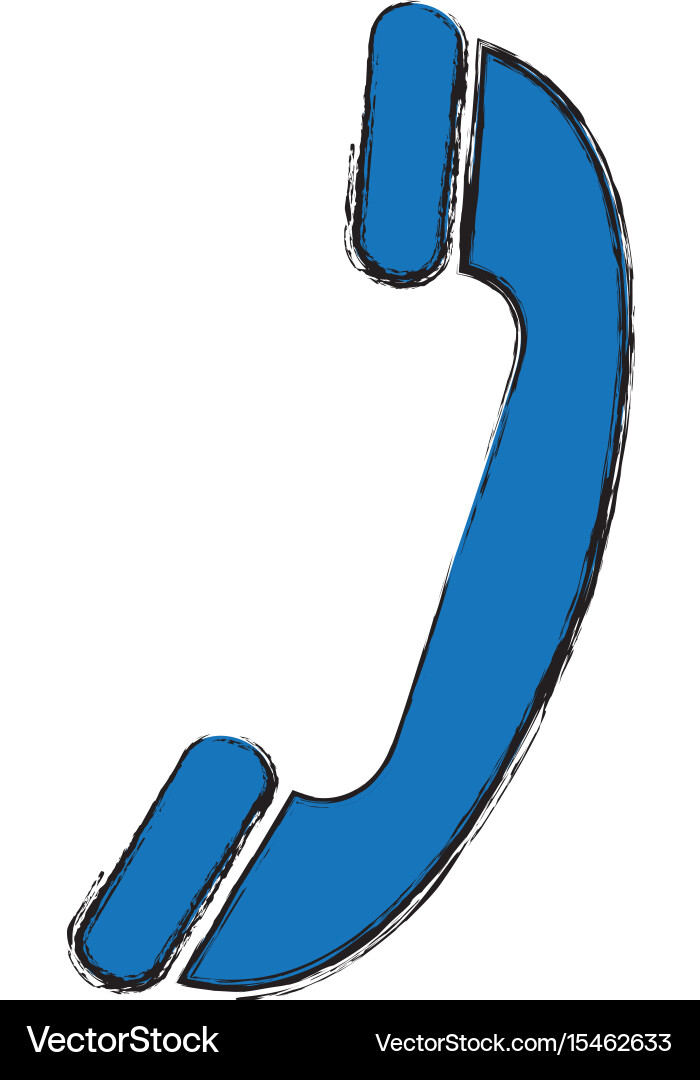Telephone call service center symbol Royalty Free Vector