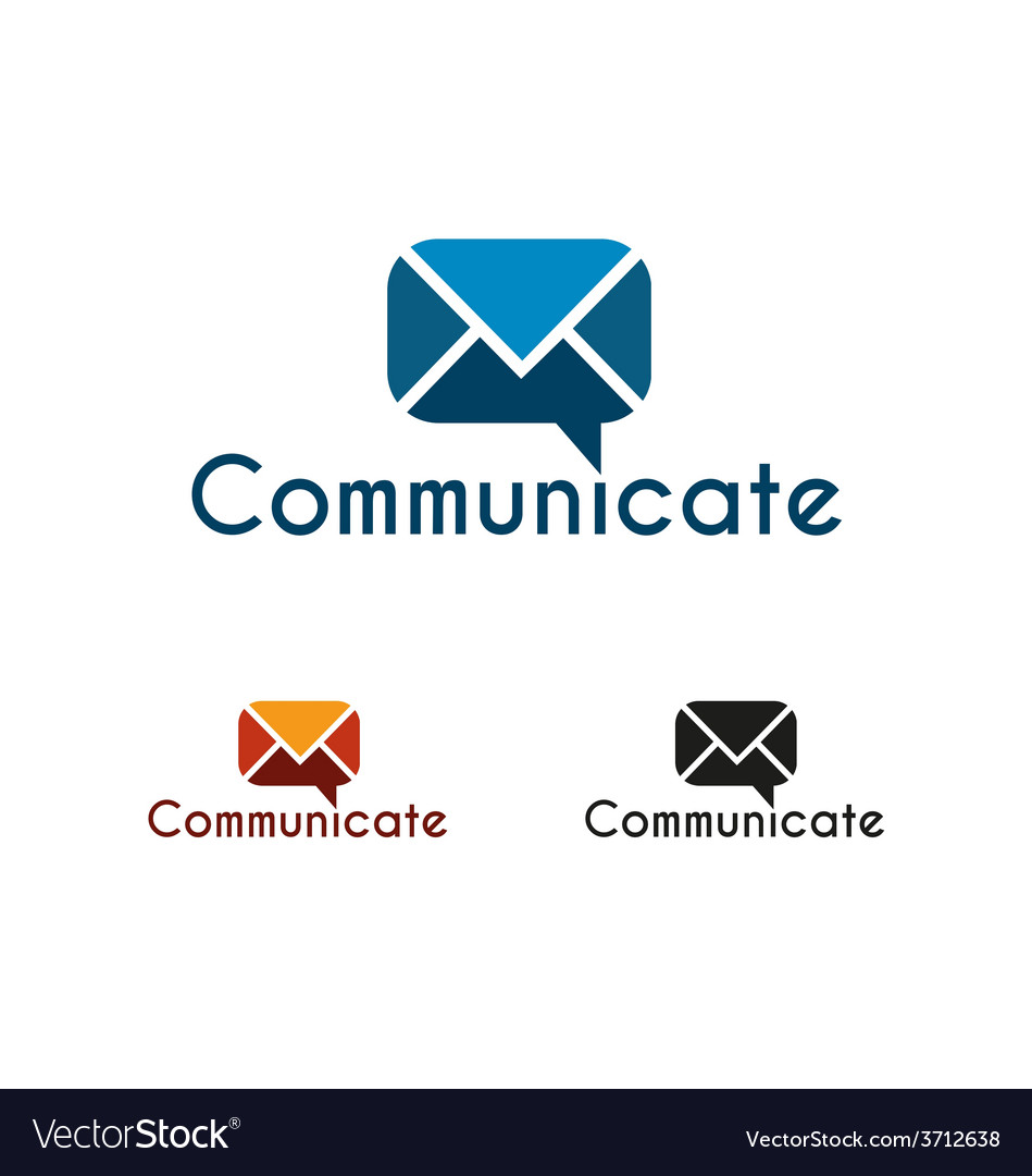 Communicate logo template Royalty Free Vector Image