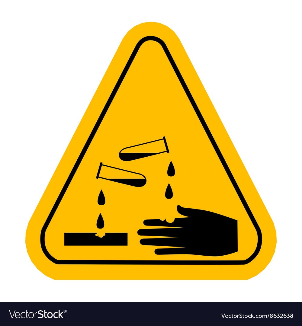 Corrosive sign Royalty Free Vector Image - VectorStock