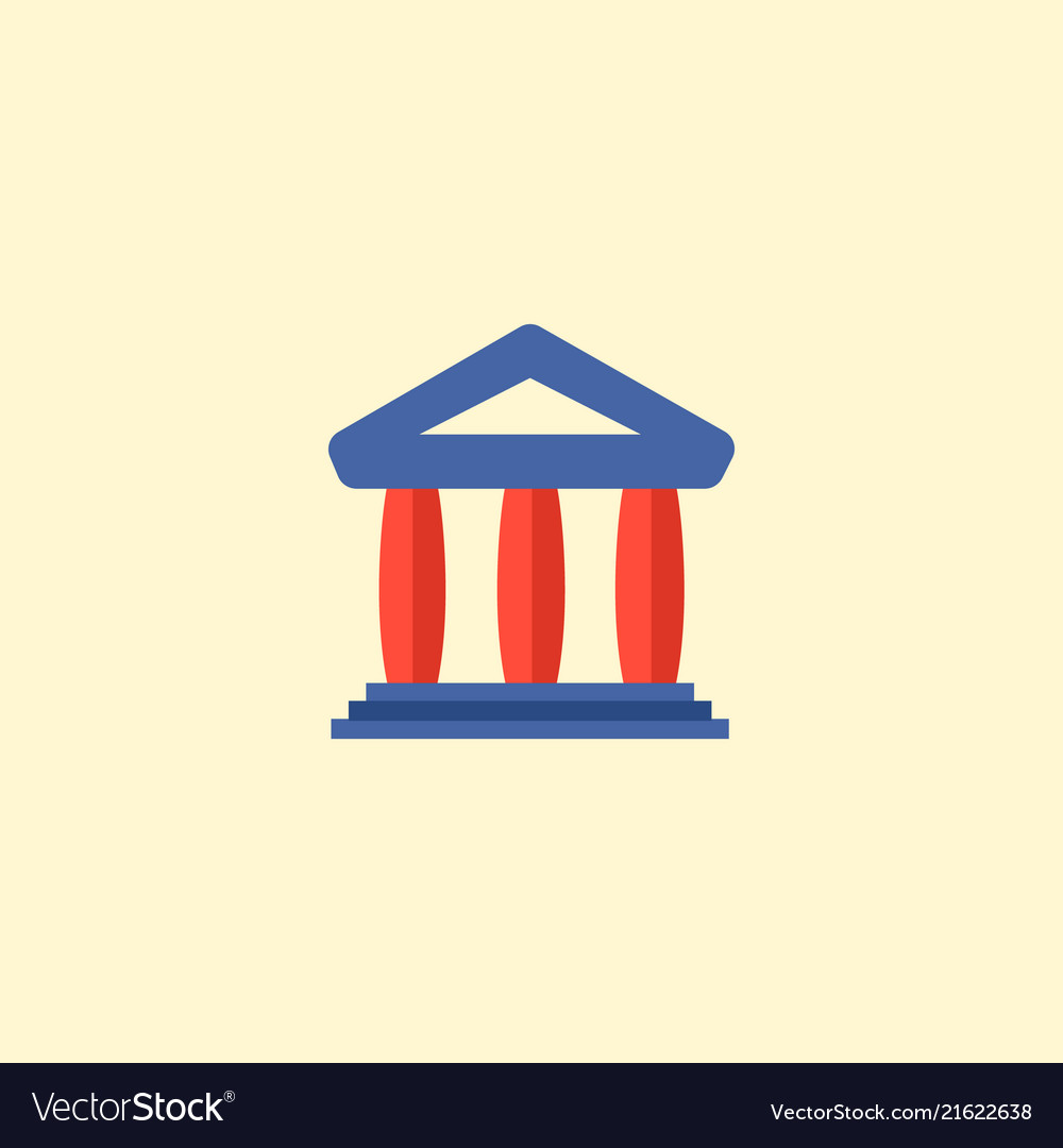 Court icon flat element of Royalty Free Vector Image