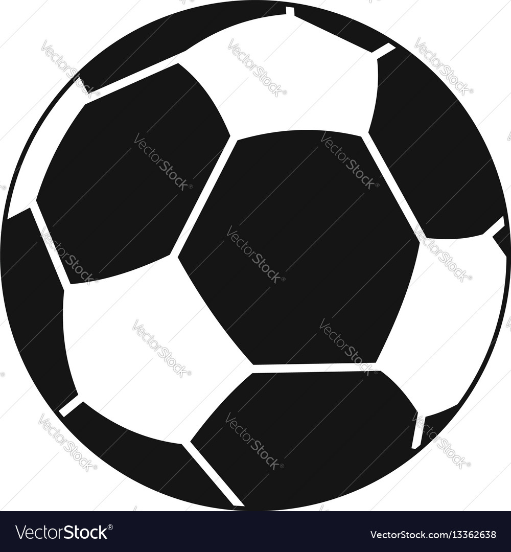 Football ball icon simple style Royalty Free Vector Image