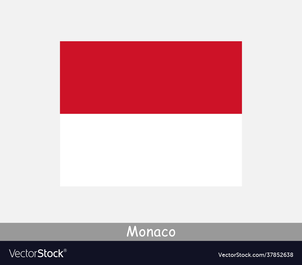 Monaco monacan national country flag banner icon