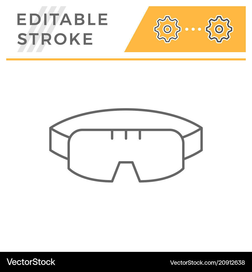 Protective goggles line icon Royalty Free Vector Image