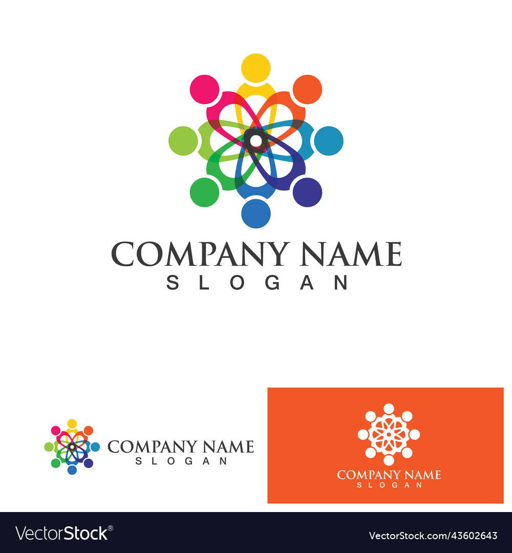 Community logo design template for teams Vector Image