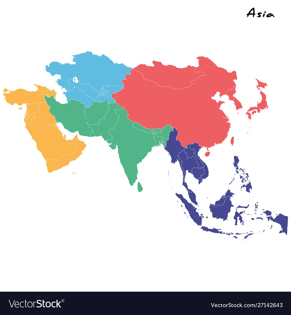 High quality map asia