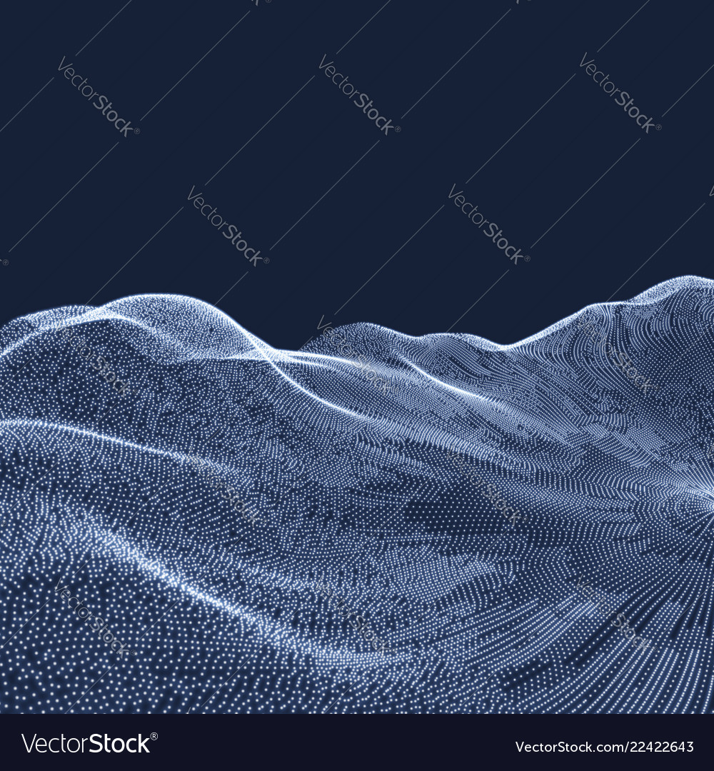 Landscape background terrain cyberspace grid