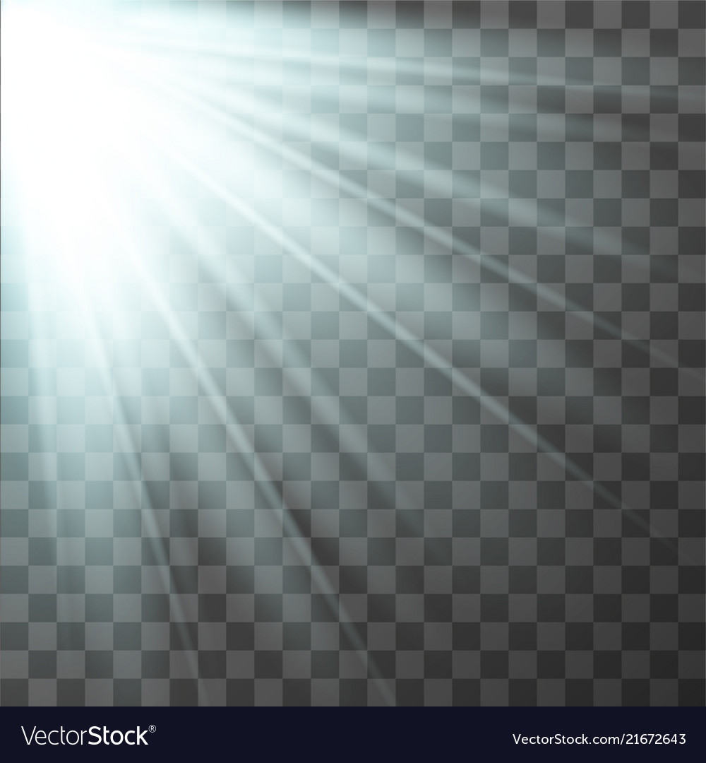 Light effect sun rays Royalty Free Vector Image