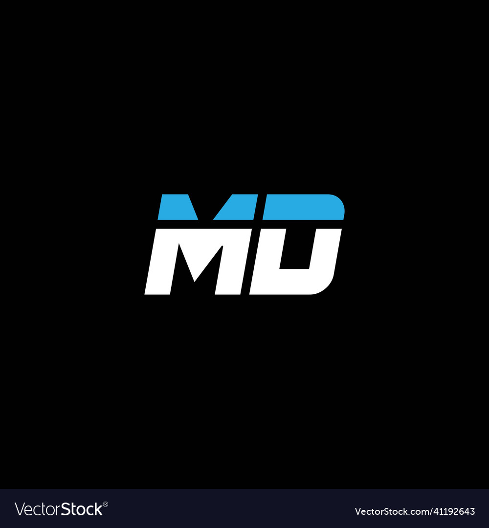 Md or dm abstract outstanding professional Vector Image
