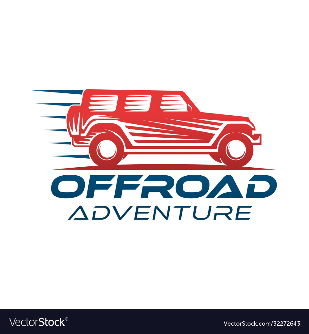 Off-road car adventure logo offroad suv Royalty Free Vector