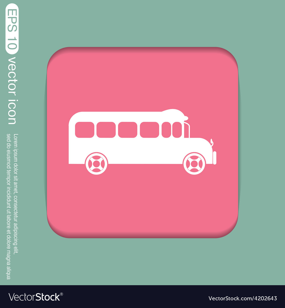 School bus symbol study icon transport