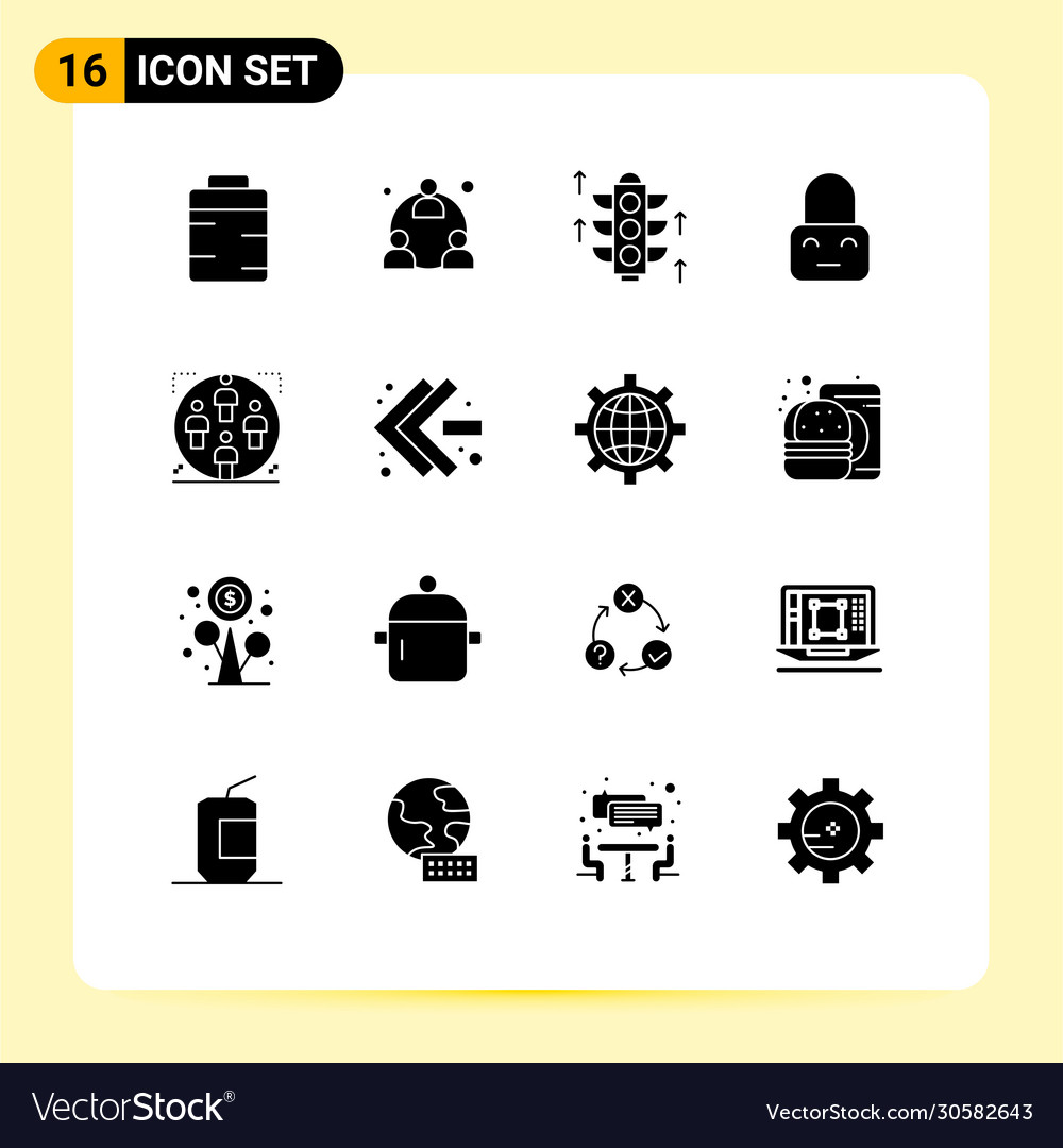 Stock icon pack 16 line signs and symbols