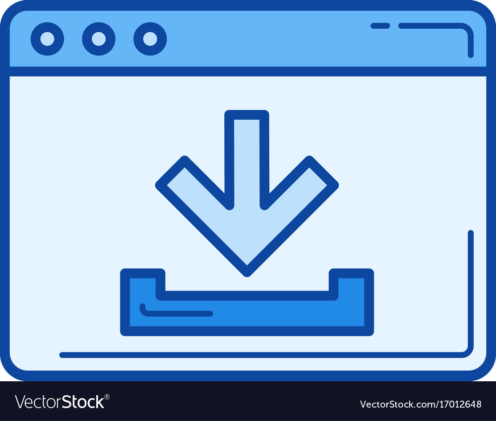 Download file line icon Royalty Free Vector Image