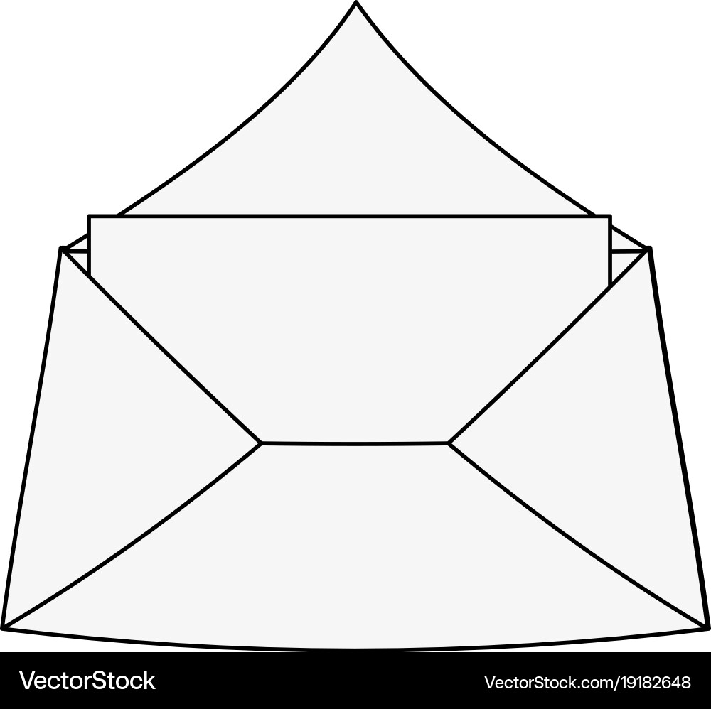 Mail envelope open Royalty Free Vector Image - VectorStock