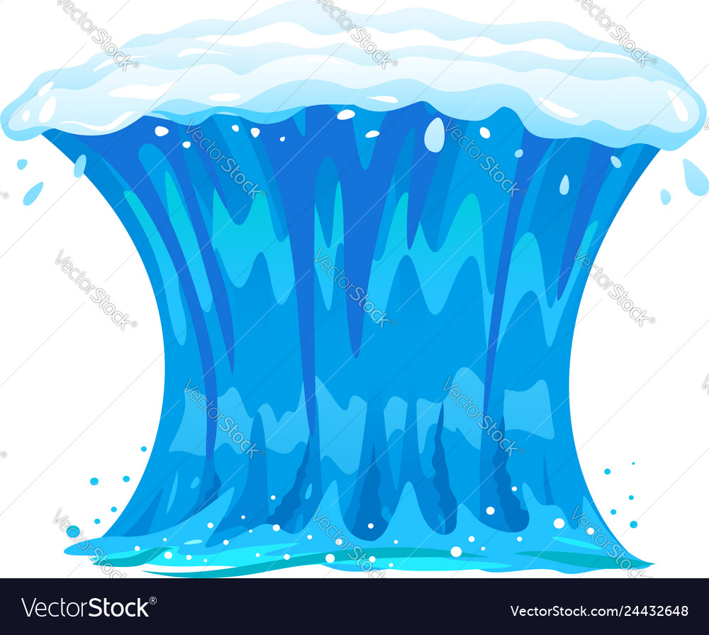 Ocean wave in front view isolated Royalty Free Vector Image