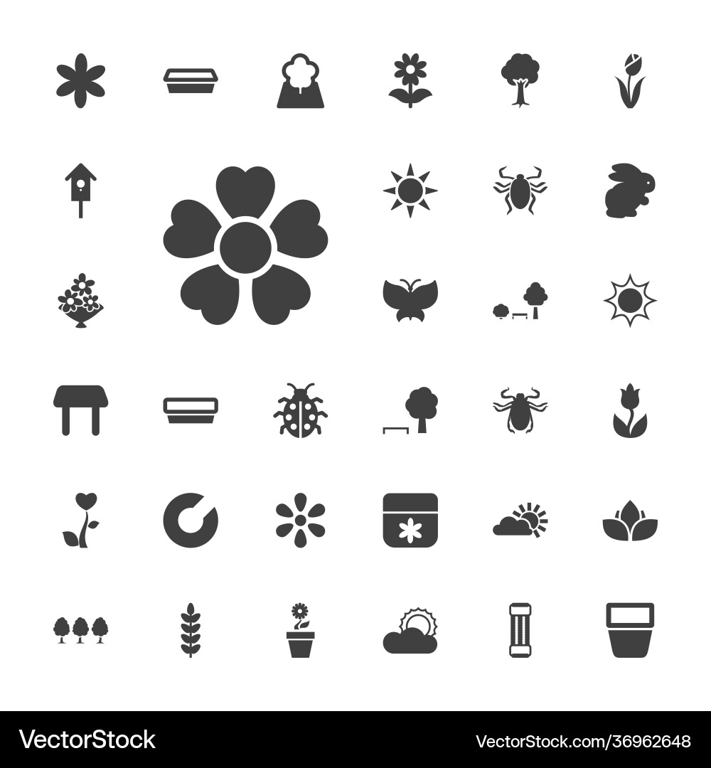Spring icons Royalty Free Vector Image - VectorStock