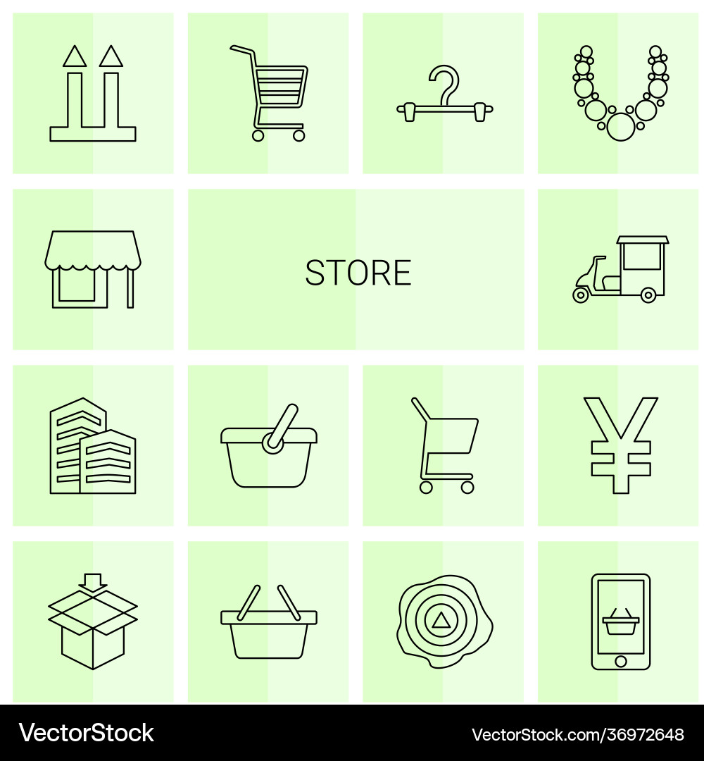 Store icons Royalty Free Vector Image - VectorStock