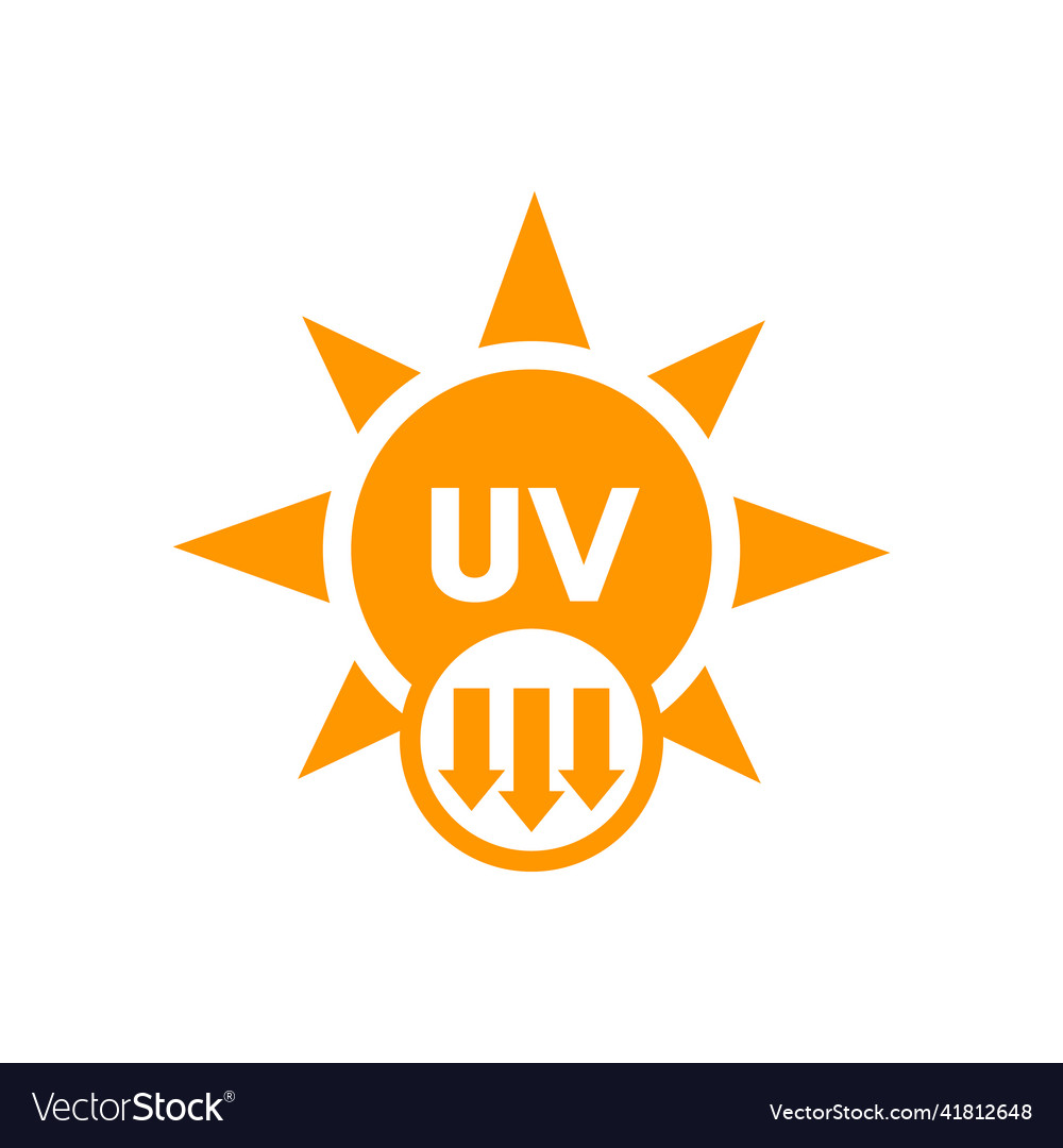 Uv light radiation icon on white Royalty Free Vector Image