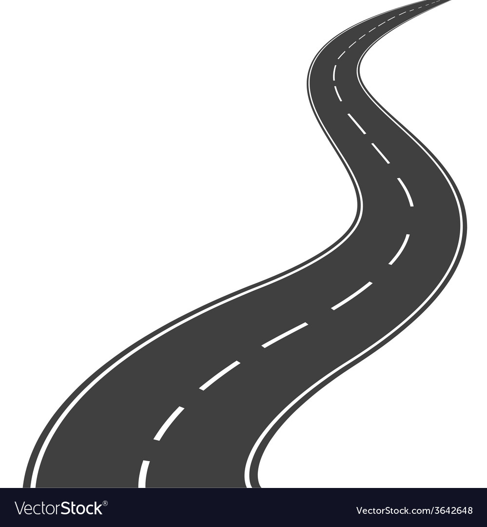 Download Winding road Royalty Free Vector Image - VectorStock