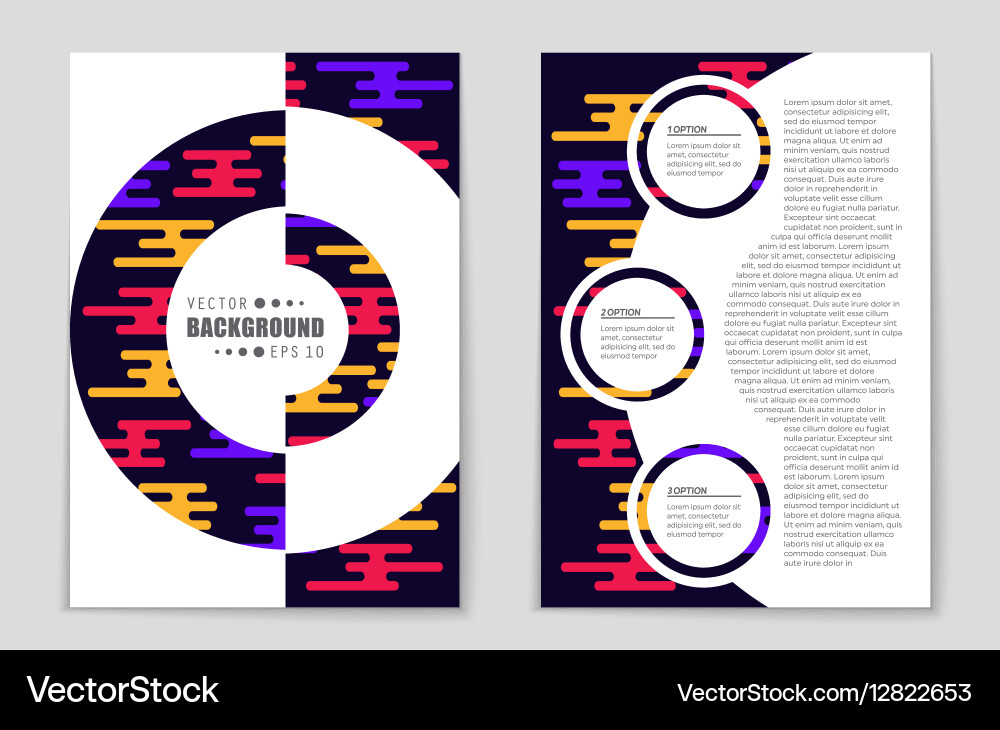 Abstract layout background set for art Royalty Free Vector