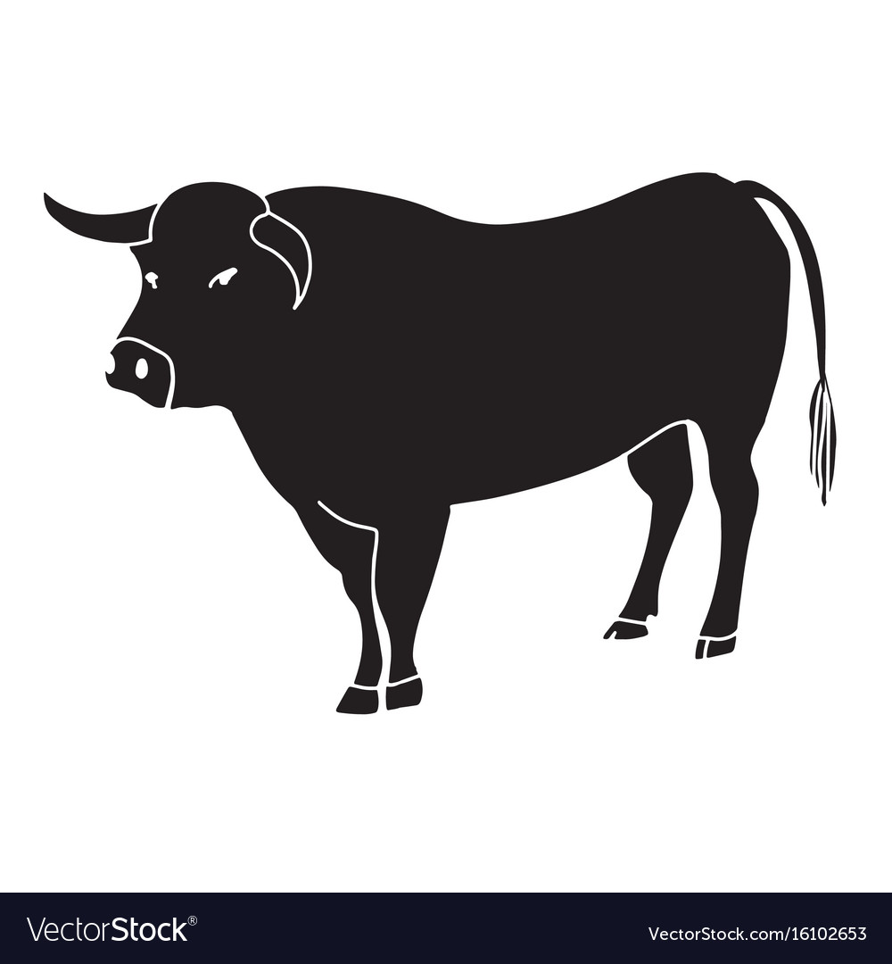 Black bull Royalty Free Vector Image - VectorStock