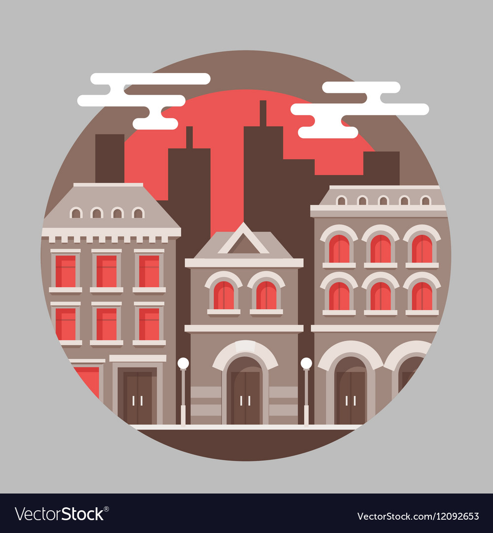 Circle city Royalty Free Vector Image - VectorStock