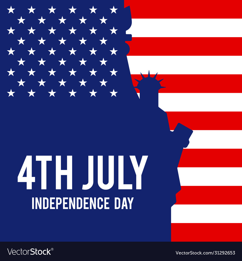 Forth july united states america Royalty Free Vector Image