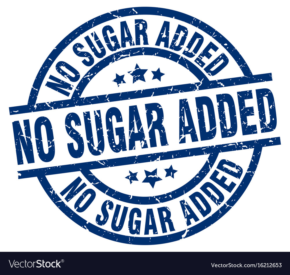 No sugar added blue round grunge stamp