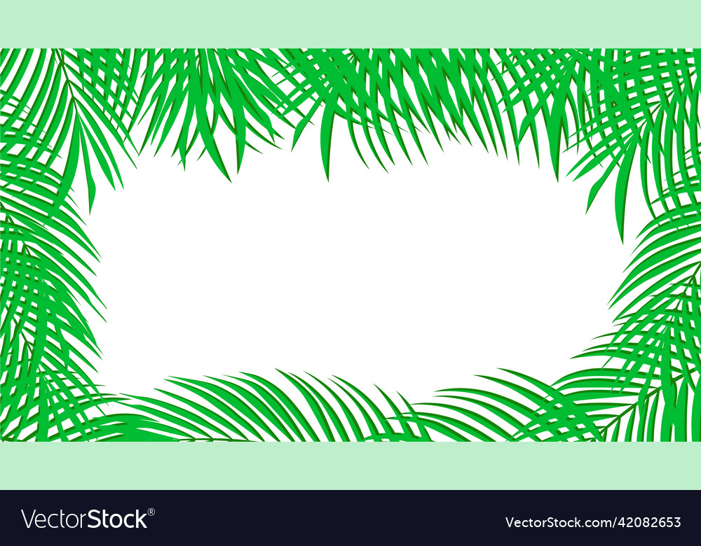 Palm leaf background banner eps