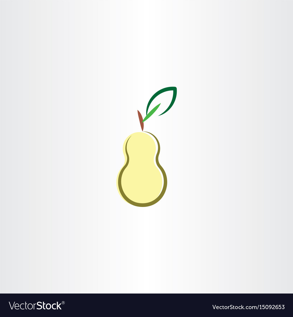 Pear icon symbol element Royalty Free Vector Image