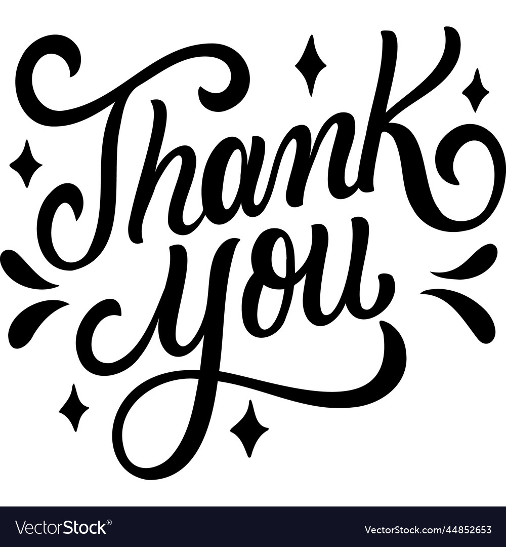 Thank you lettering set Royalty Free Vector Image