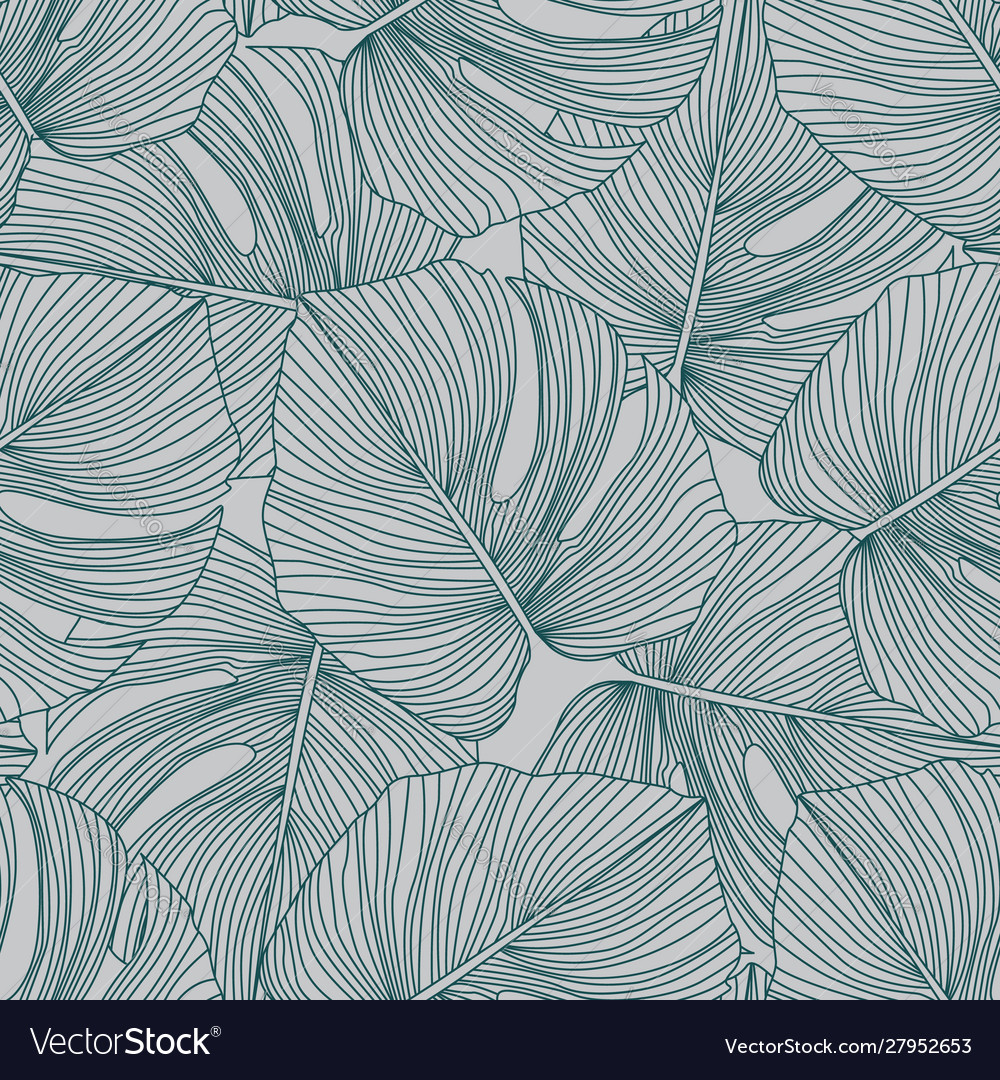 Tropical pattern botanical leaf seamless