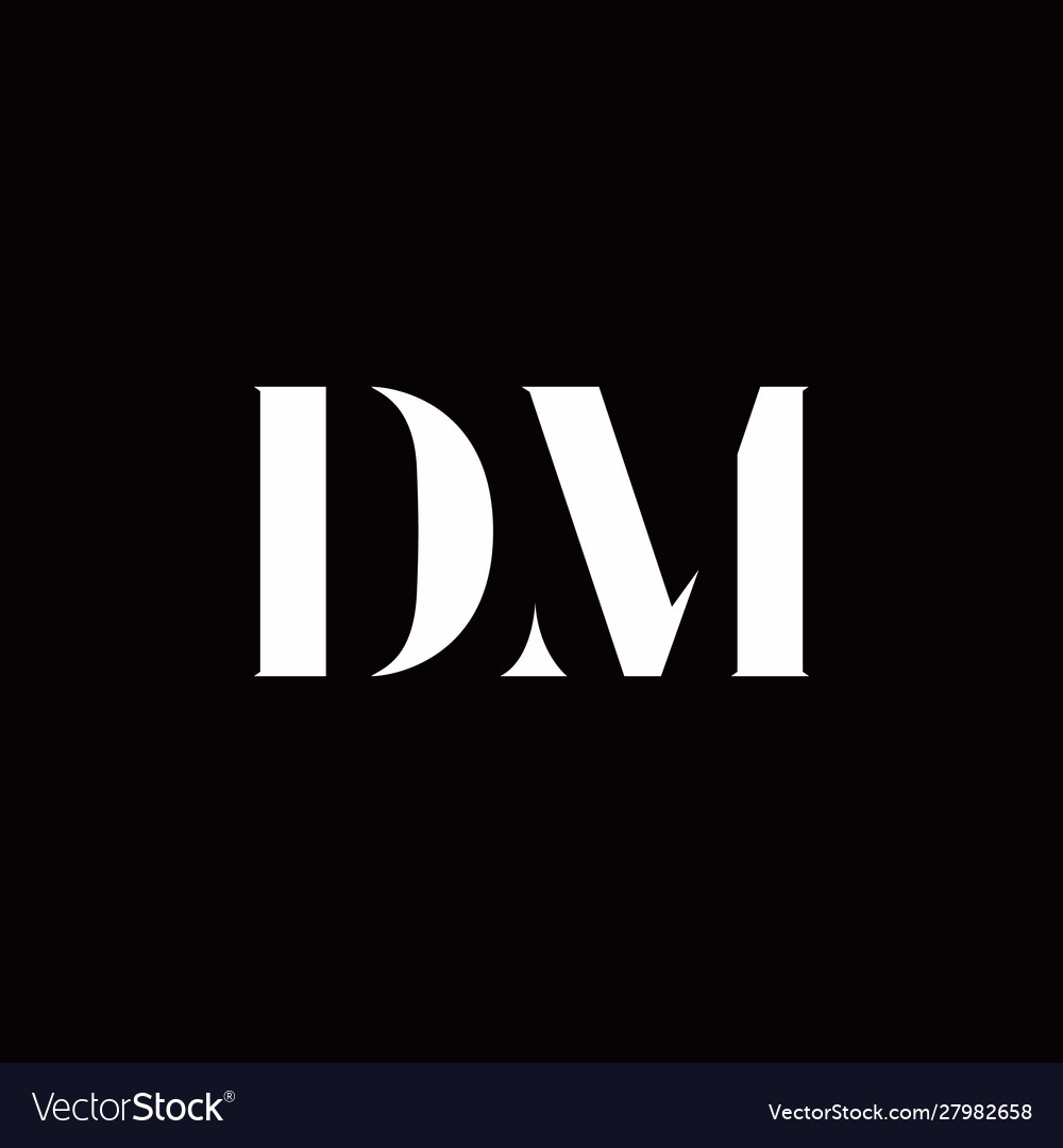 Dm logo letter initial designs template Royalty Free Vector